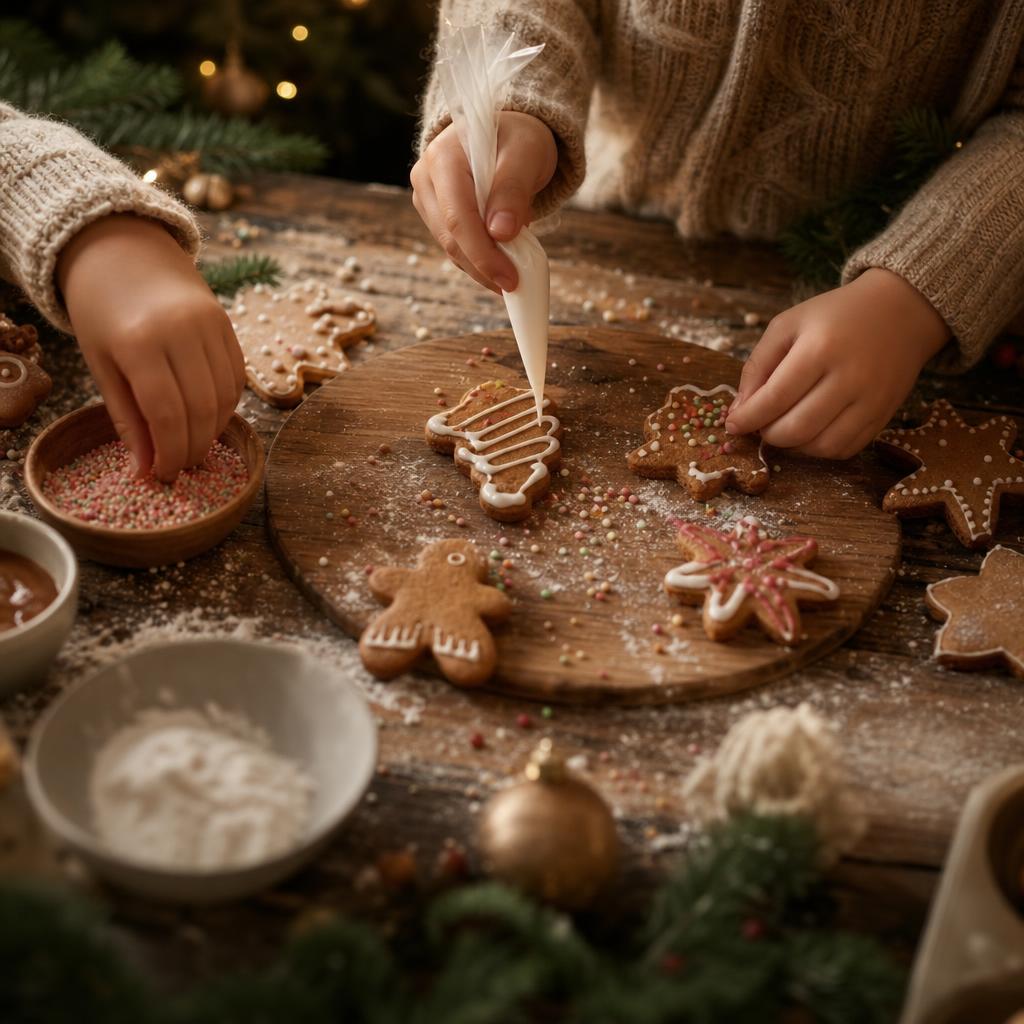 Christmas activities for kids crafting and baking together